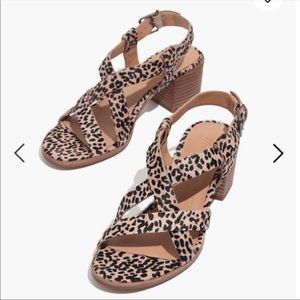 Madewell (NWT) Asymmetrical Sandals in Calf Hair New in Box Size 7 1/2